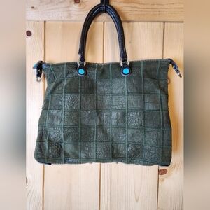 Gabs Italian Leather Patchwork Boho Convertible Handbag Tote Bag